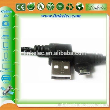 custom cable assembly angled micro usb charger cable for camera